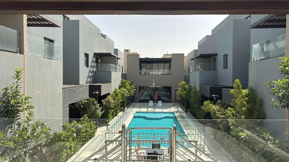 The pool in the central courtyard of Fay Compound